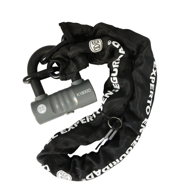 CANDADO ODIS BICICLETA U LOCK K1800D CON CADENA 10 MM X 1.1 M LLAVE DISCO