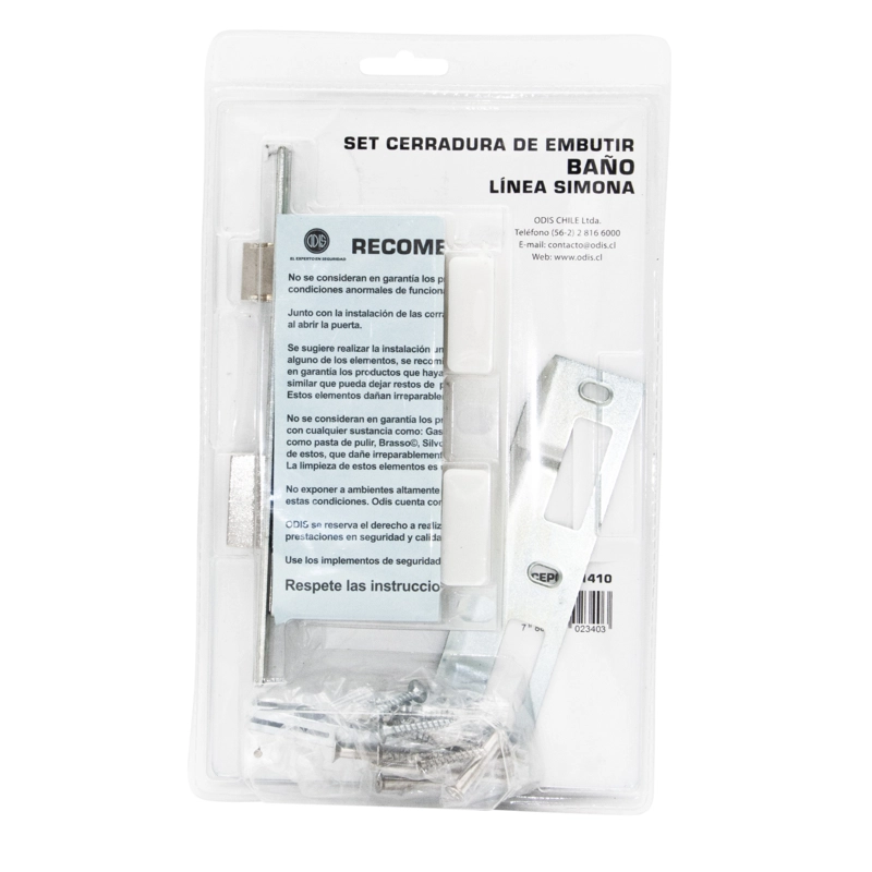 CERRADURA ODIS EMBUTIR SIMONA 7040 BAÑO - PLATA - 4