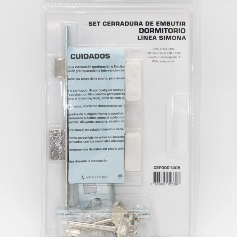 CERRADURA EMBUTIR ODIS SIMONA 7040 DORMITORIO - BRONCE - 6