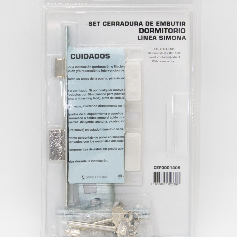 CERRADURA EMBUTIR ODIS SIMONA 7040 DORMITORIO - BRONCE - 6