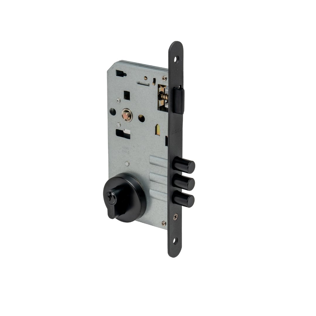 SET ODIS ACCESO CERRADURA EMBUTIR 201 + MANILLA 9380 NEGRO - 3
