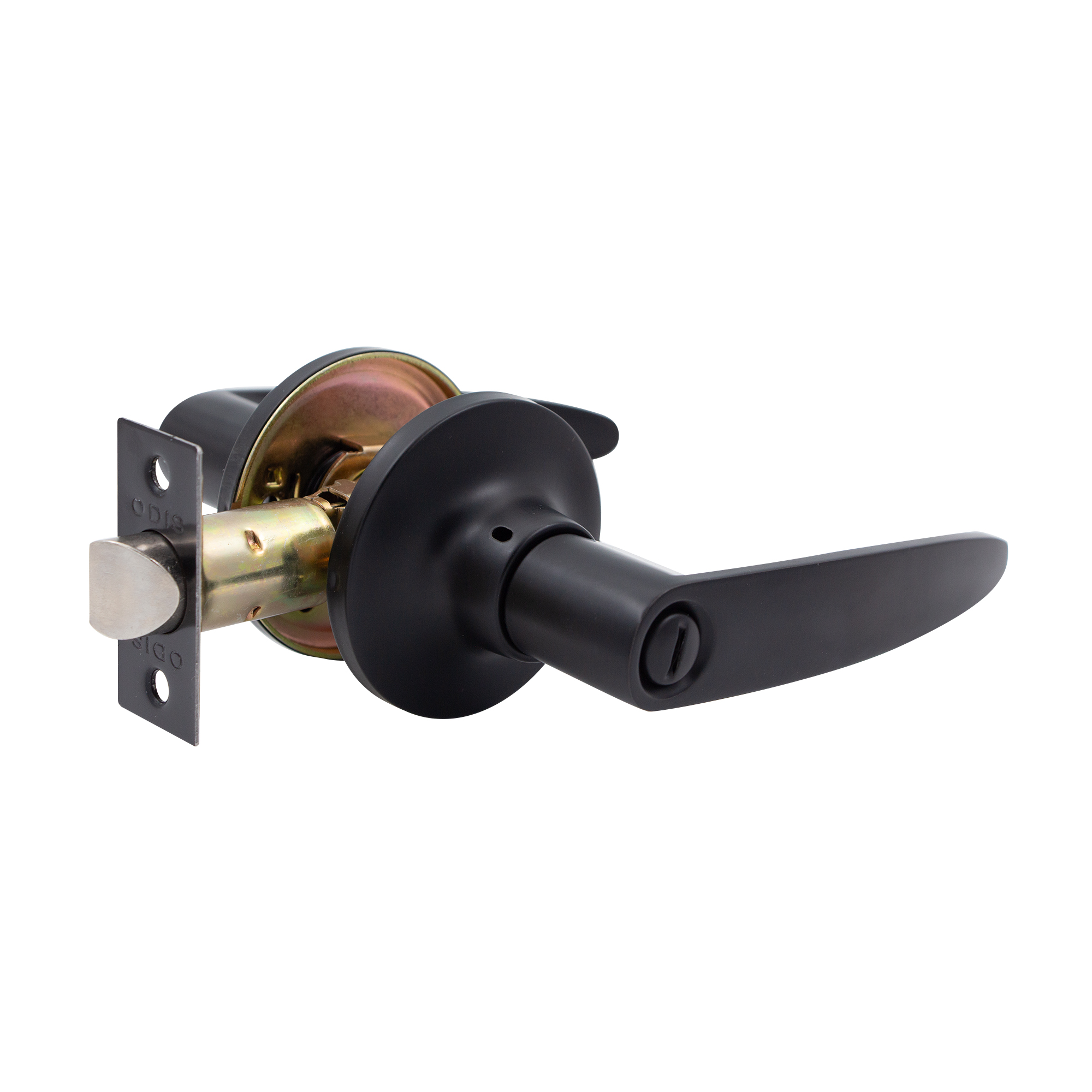 CERRADURA TUBULAR CON MANILLA ODIS 203 BAÑO - NEGRO - 1