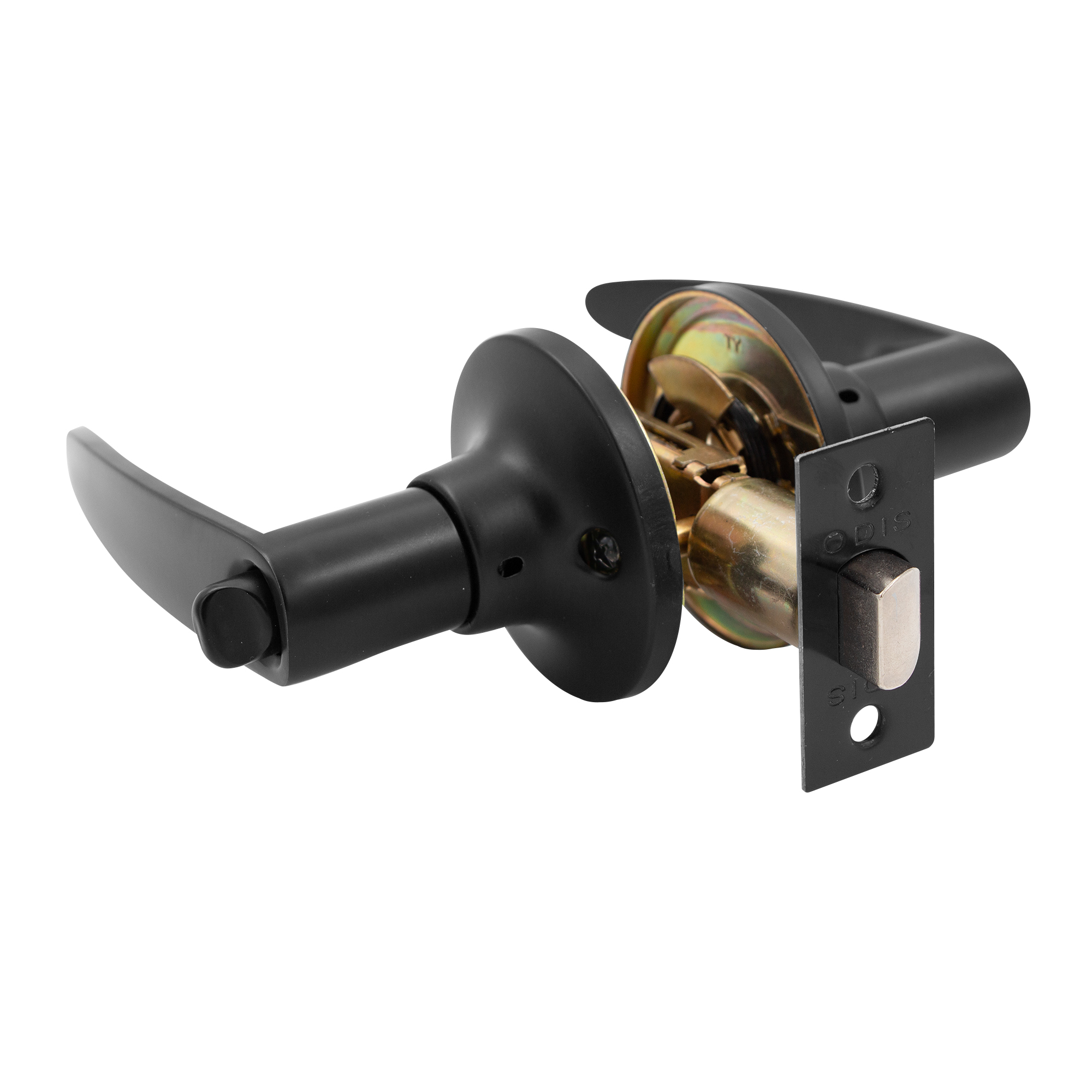 CERRADURA TUBULAR CON MANILLA ODIS 203 BAÑO - NEGRO - 2