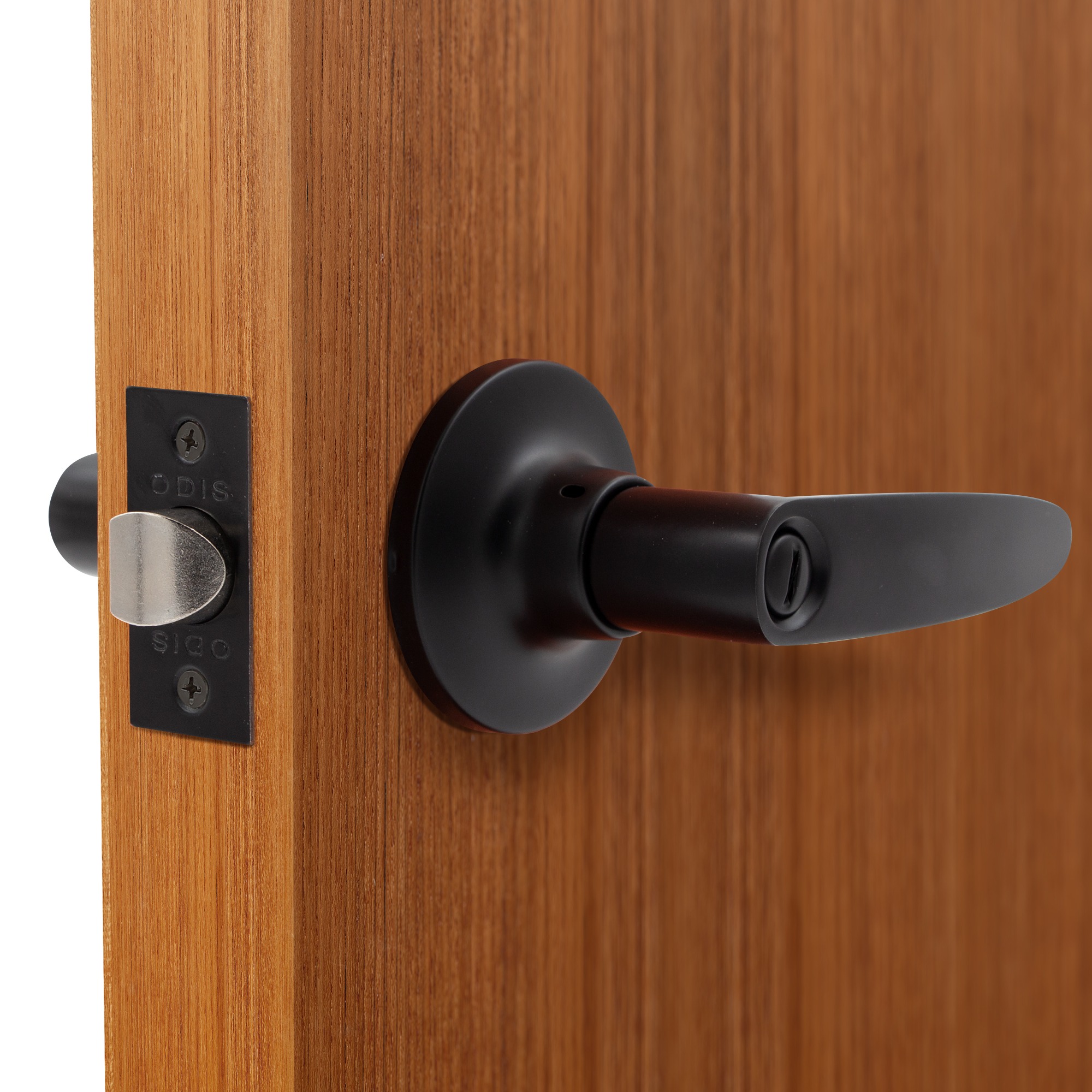 CERRADURA TUBULAR CON MANILLA ODIS 203 BAÑO - NEGRO - 7
