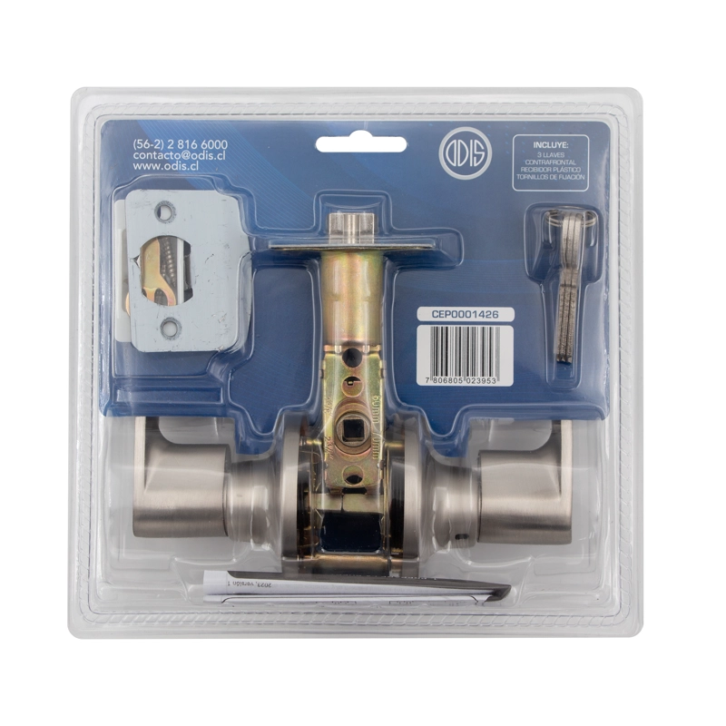 CERRADURA TUBULAR CON MANILLA ODIS 203 ACCESO - PLATA - 6