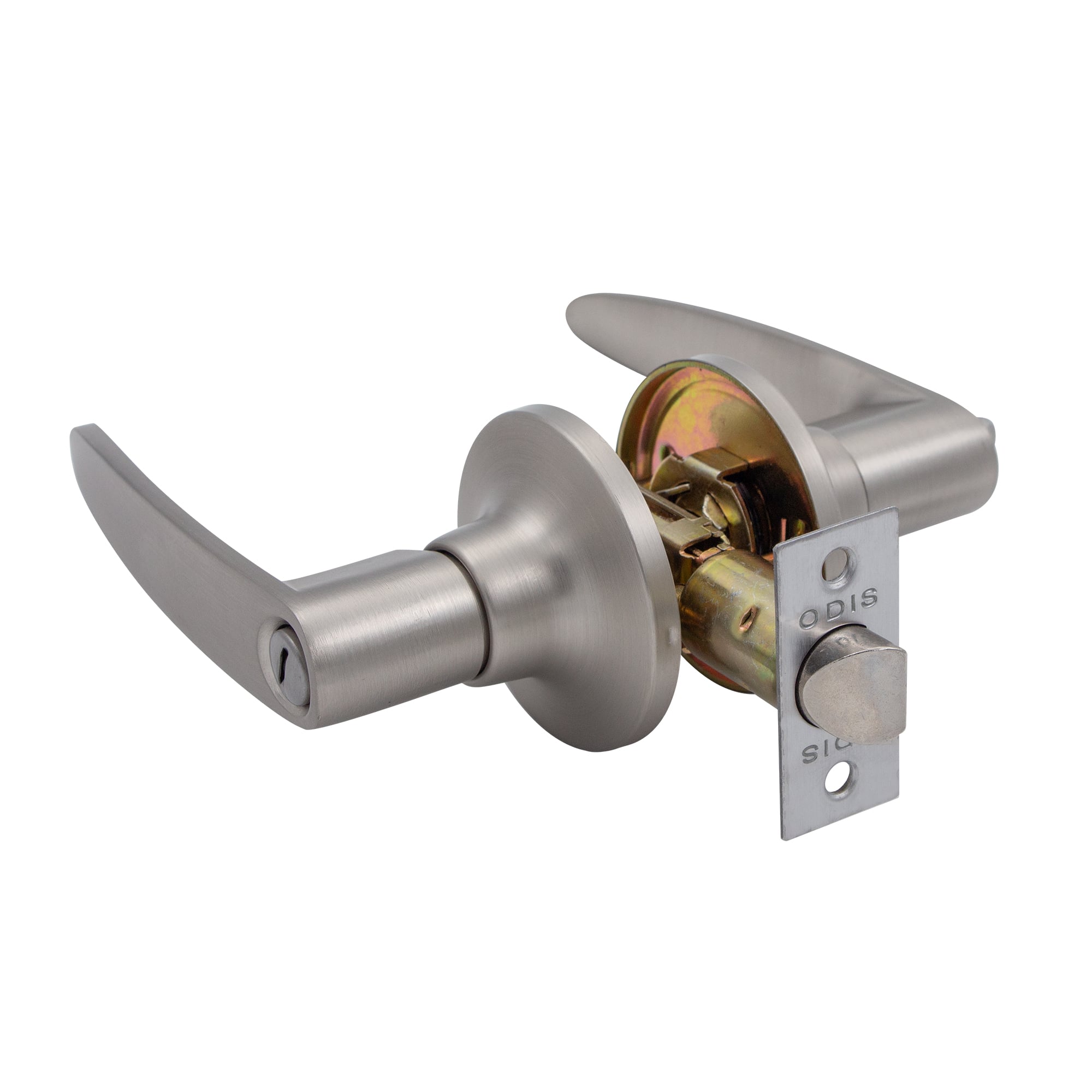 CERRADURA TUBULAR CON MANILLA ODIS 203 BAÑO - PLATA - 2