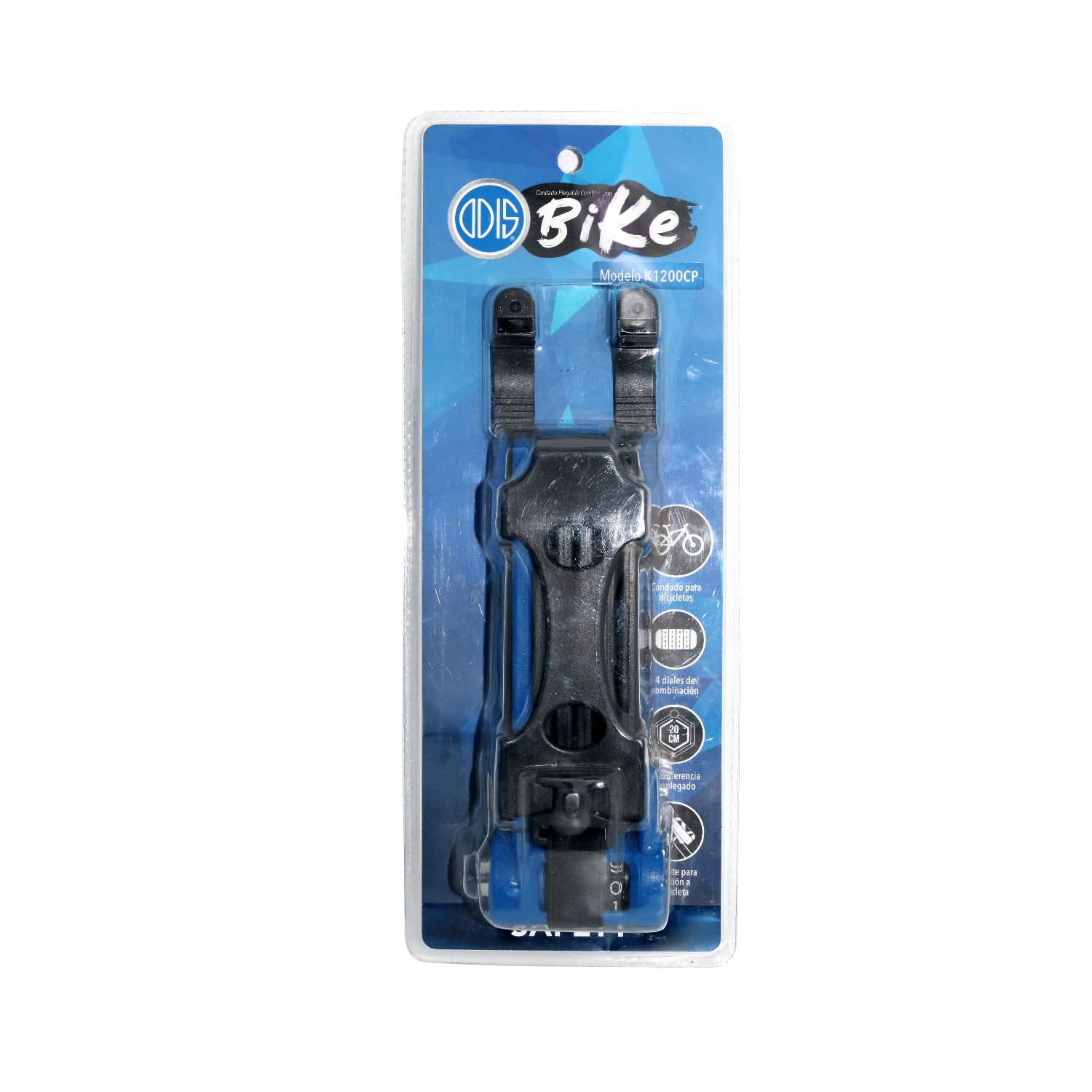 CANDADO ODIS BICICLETA PLEGABLE K1200CP COMBINACIÓN - 6