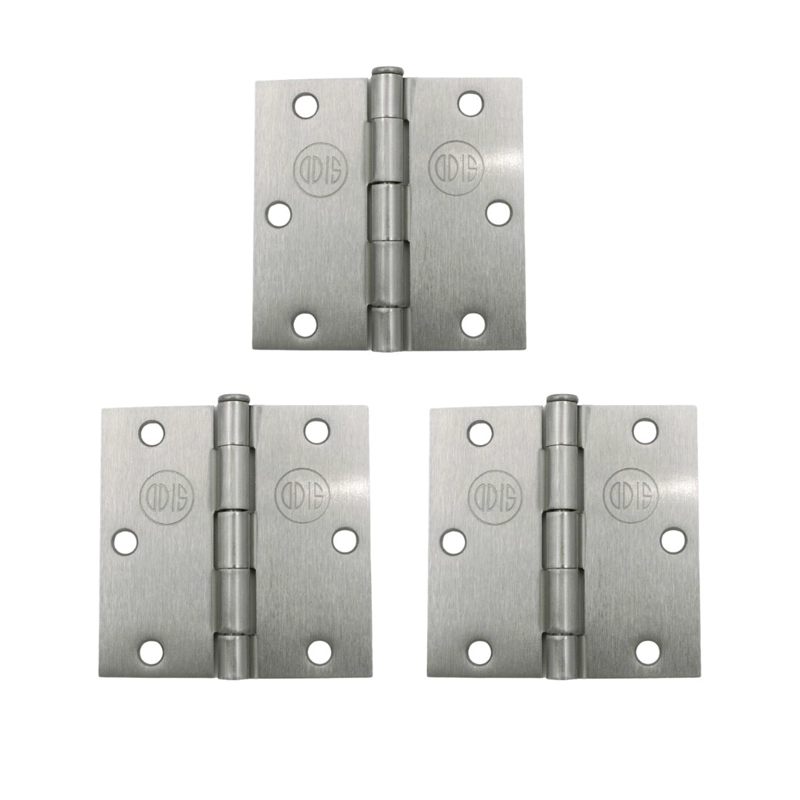 PACK X3 ODIS BISAGRA ACERO 3.5” X 3.5”X 2.0 MM PLATA - 1