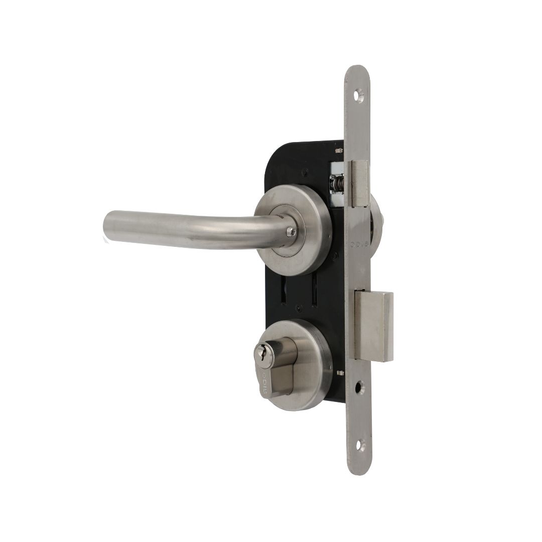 CERRADURA EMBUTIR ODIS 102 DORMITORIO MANILLA 2380 (45-50) - PLATA - 1