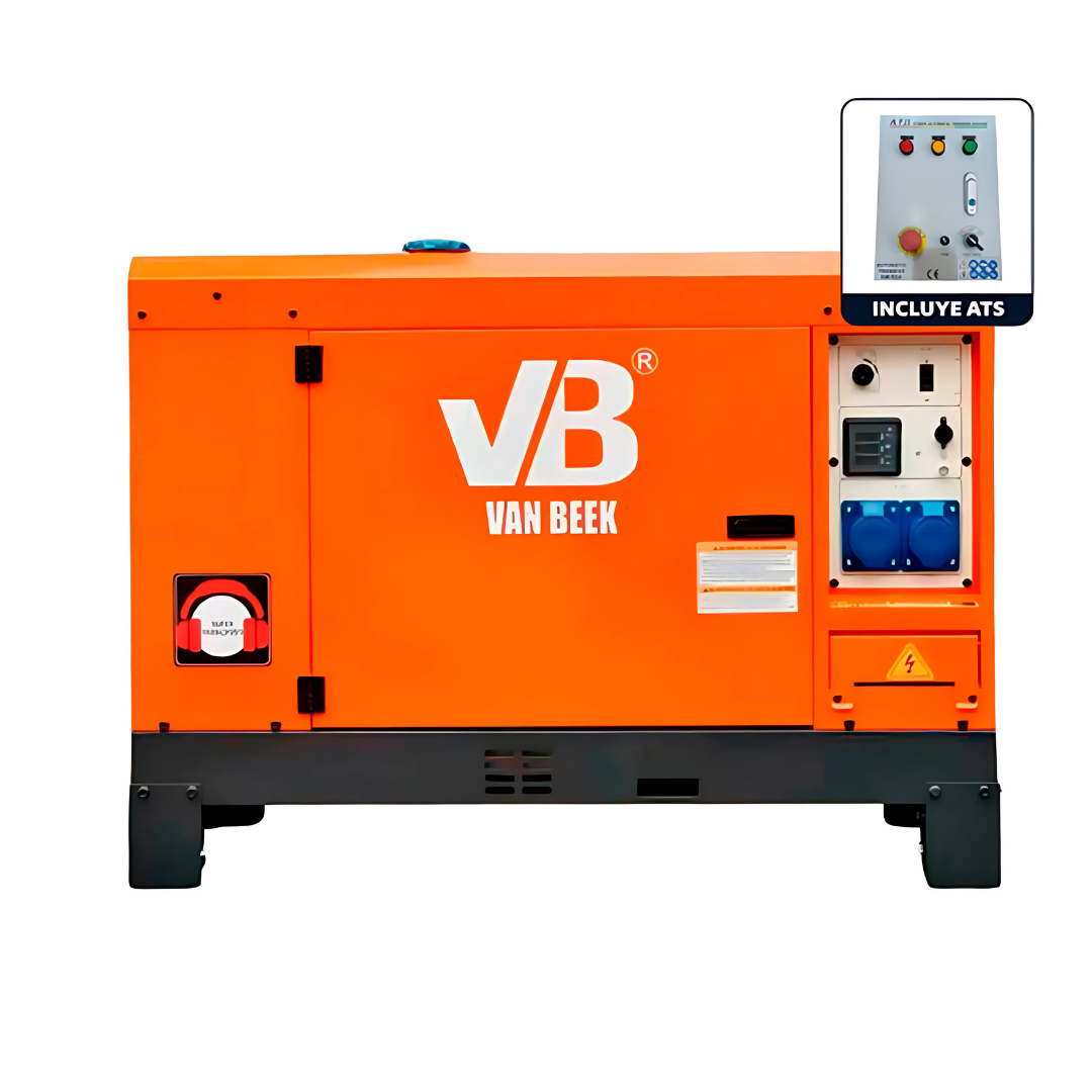 GENERADOR ELÉCTRICO 12000W A DIESEL INSONORIZADO MONOFASICO AUTOMÁTICO - 1