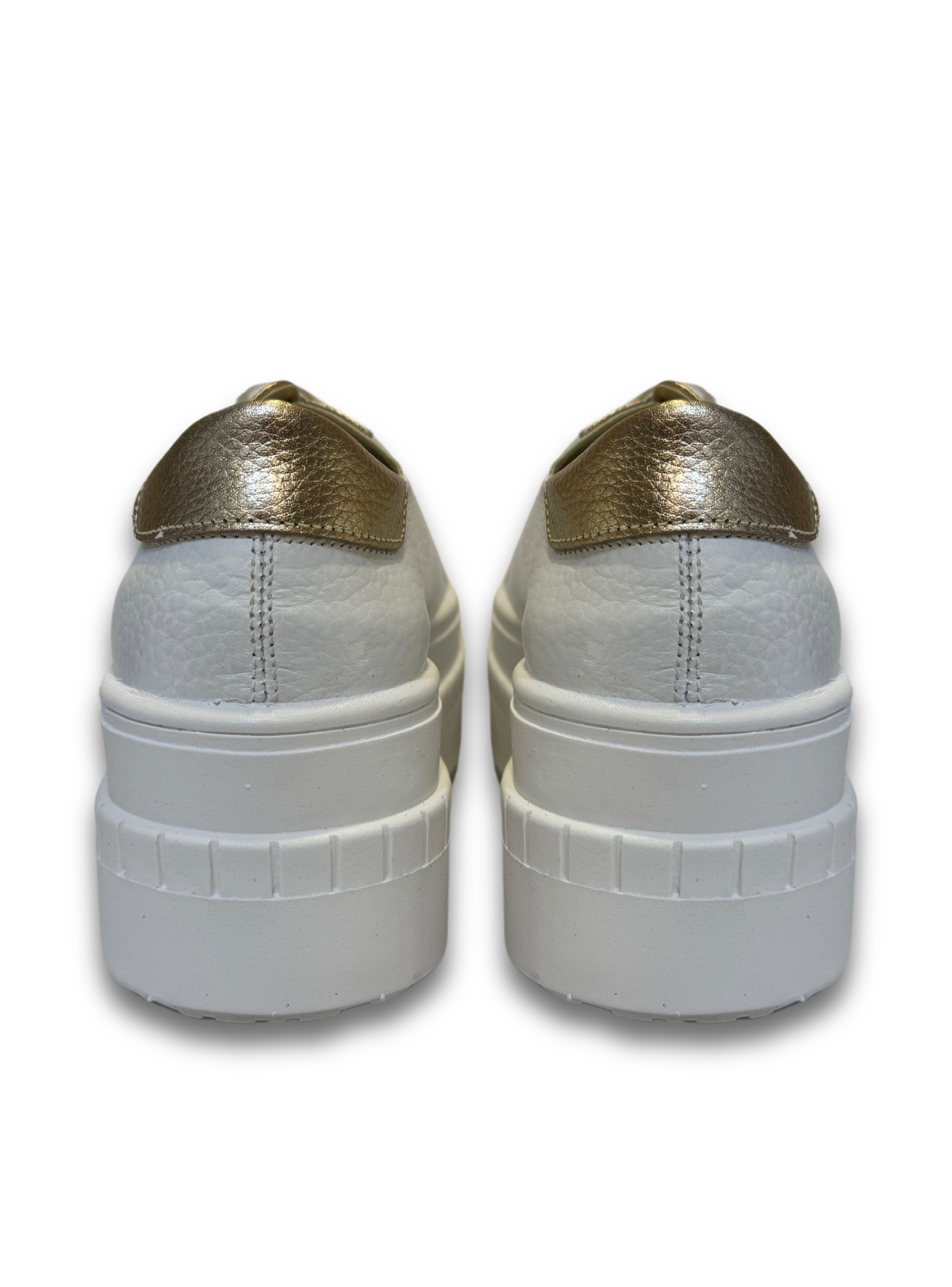 ZAPATILLA VERO BLANCO DORADO EXOTICA - 2