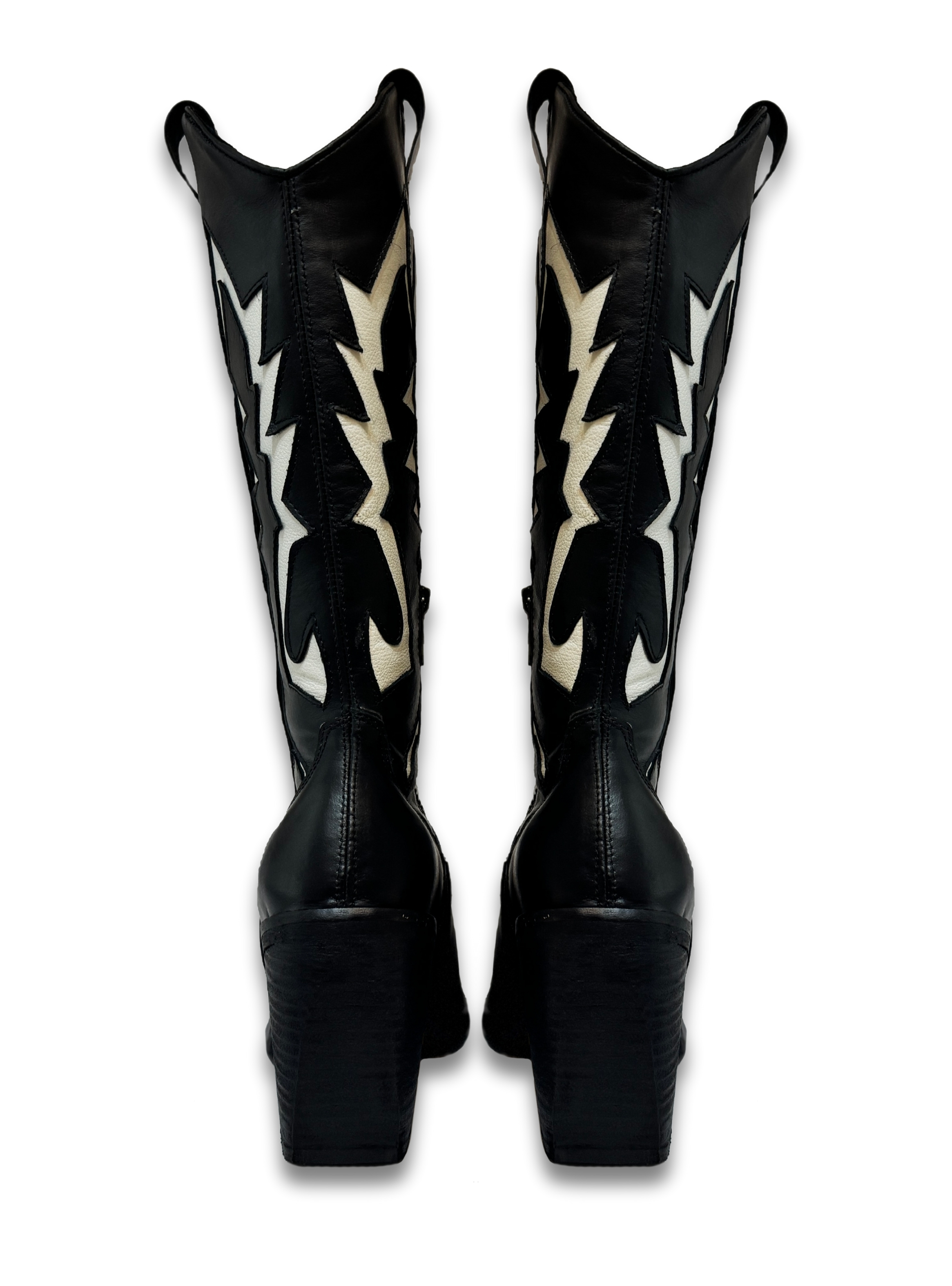 BOTA GINA NEGRO BLANCO EXOTICA - 1