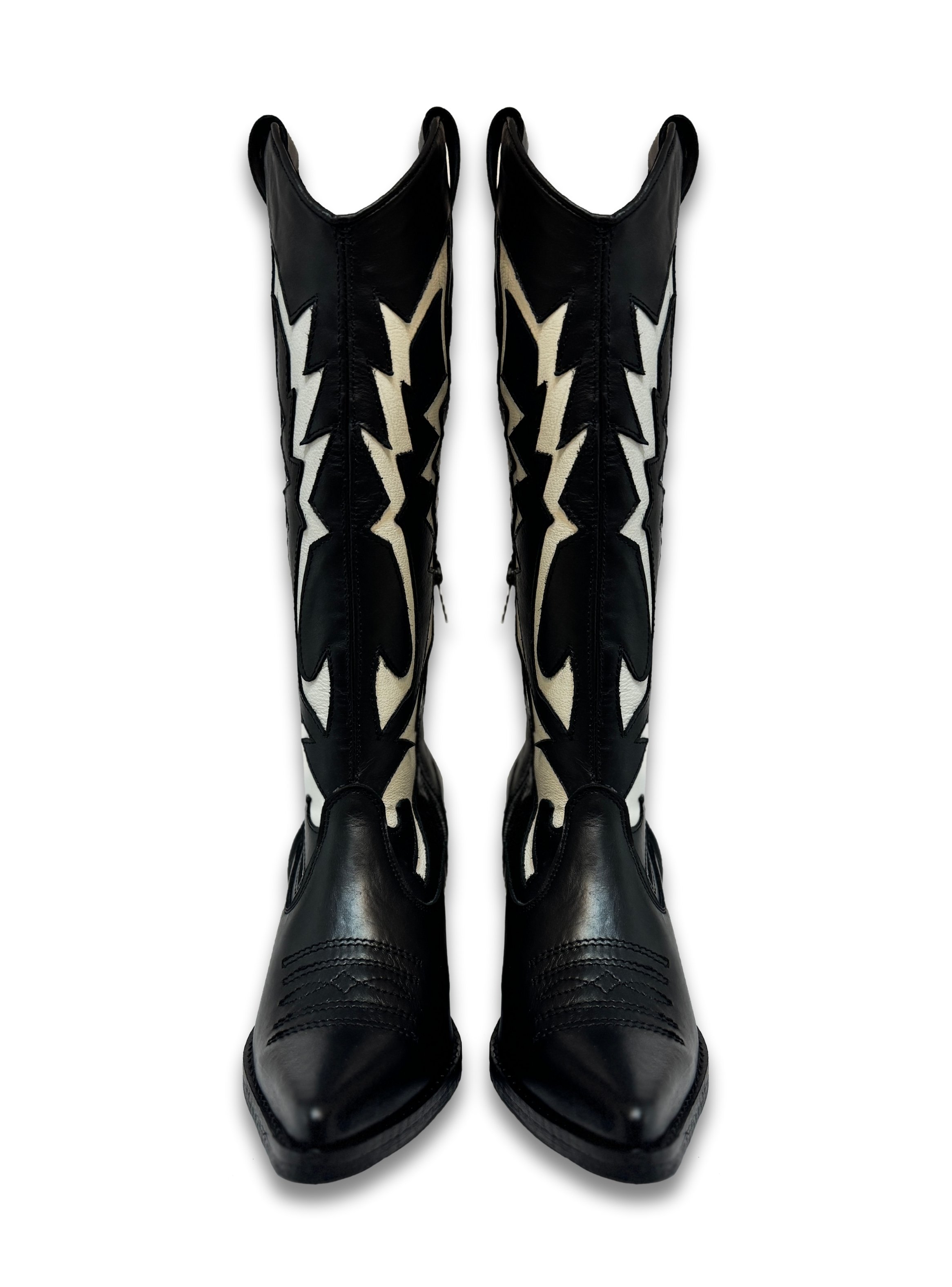 BOTA GINA NEGRO BLANCO EXOTICA - 2