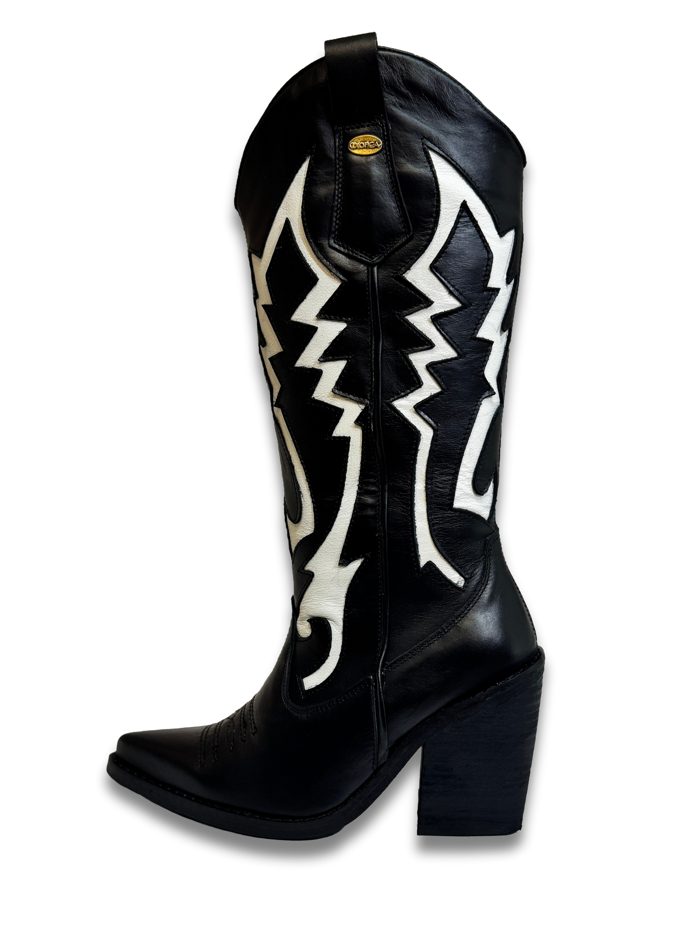 BOTA GINA NEGRO BLANCO EXOTICA - 3