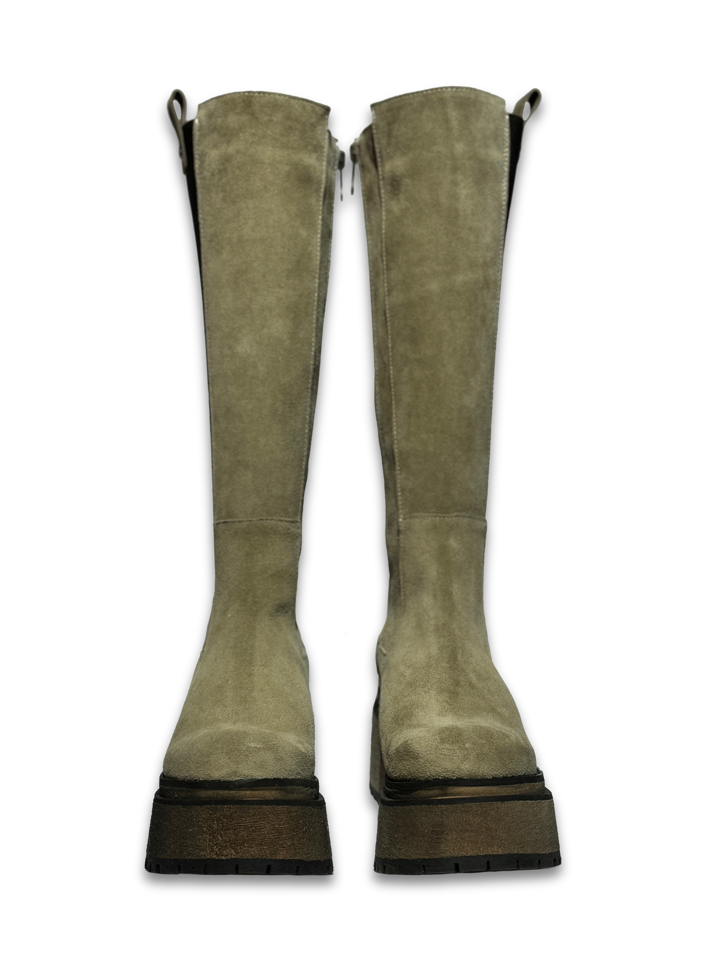 BOTA HANA TAUPE NEGRO EXOTICA - 1