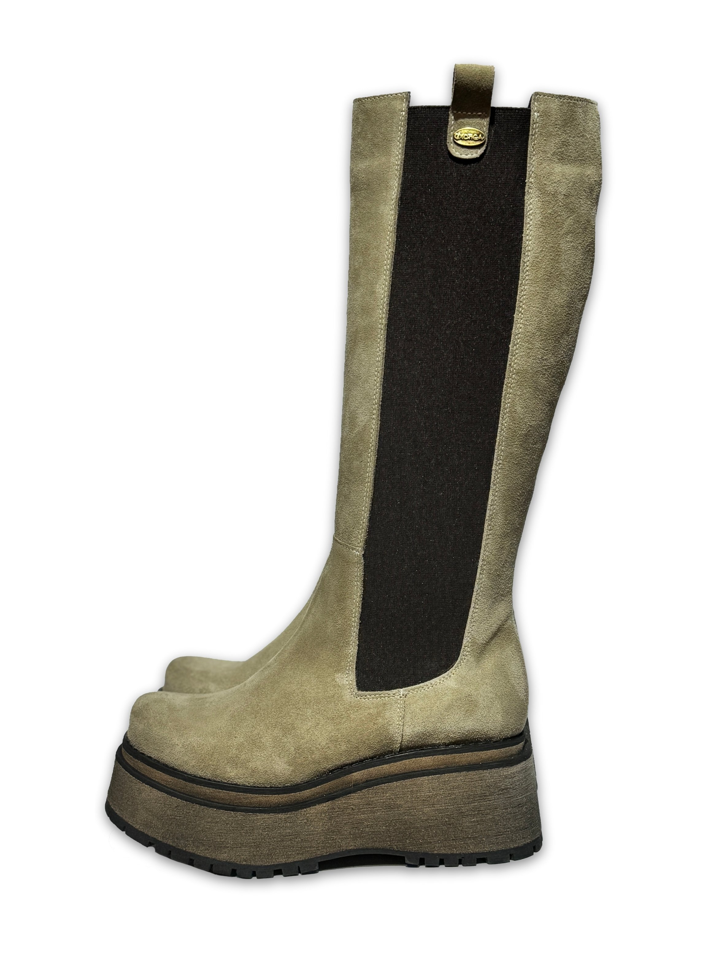 BOTA HANA TAUPE NEGRO EXOTICA - 2