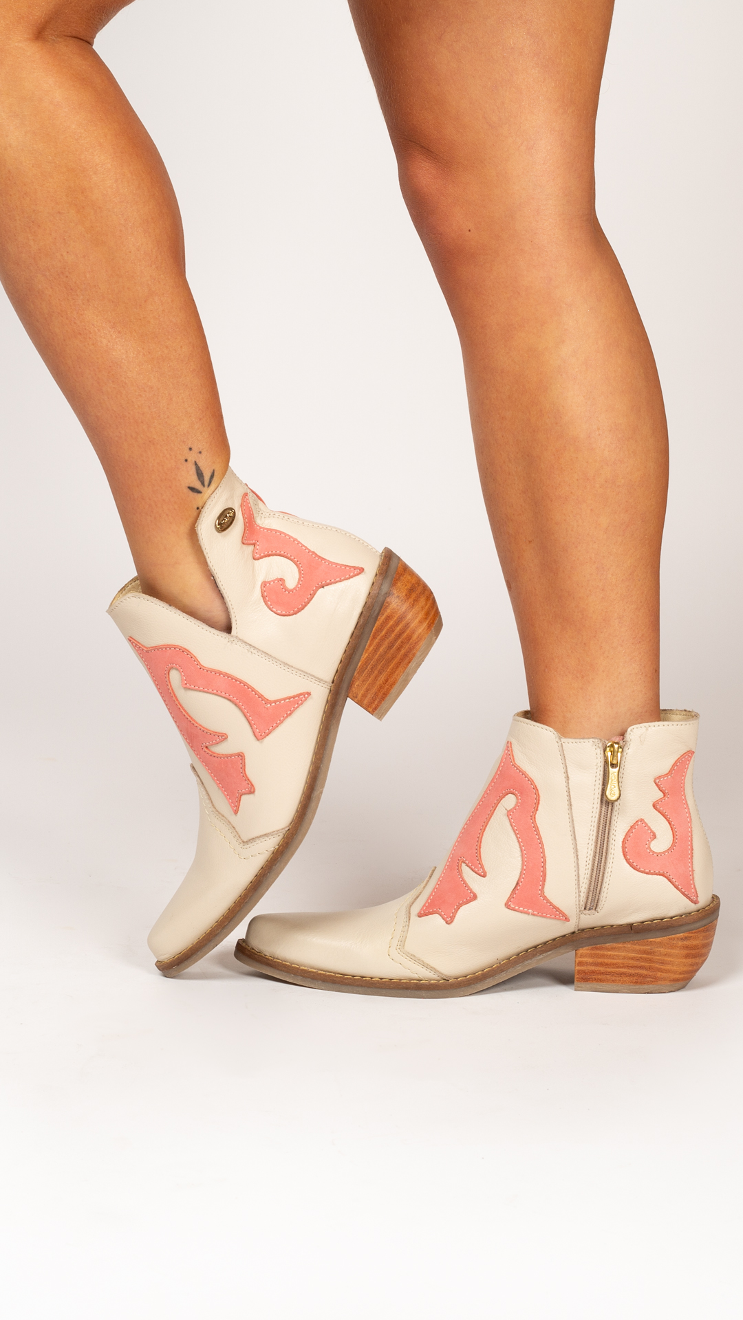 BOTIN BILLY MARFIL ROSA EXOTICA - 1