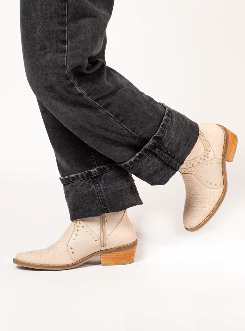 BOTIN BECKY REPTIL ROSA MASILLA EXOTICA - 2