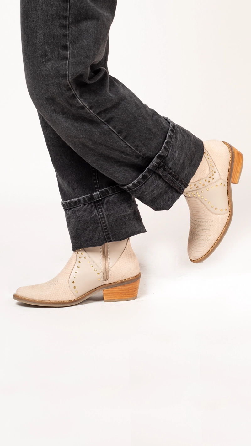BOTIN BECKY REPTIL ROSA MASILLA EXOTICA - 4