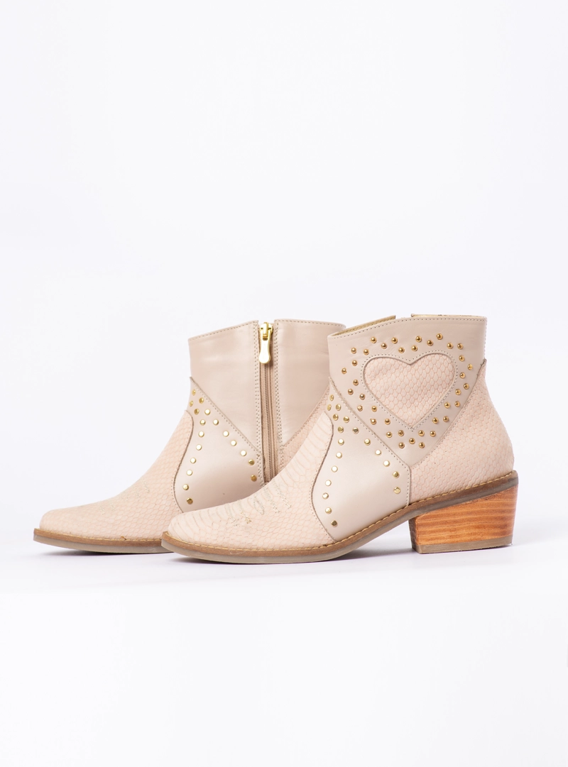BOTIN BECKY REPTIL ROSA MASILLA EXOTICA - 5