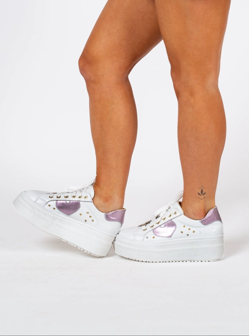 ZAPATILLA HARTY BLANCO ROSA EXOTICA - 1