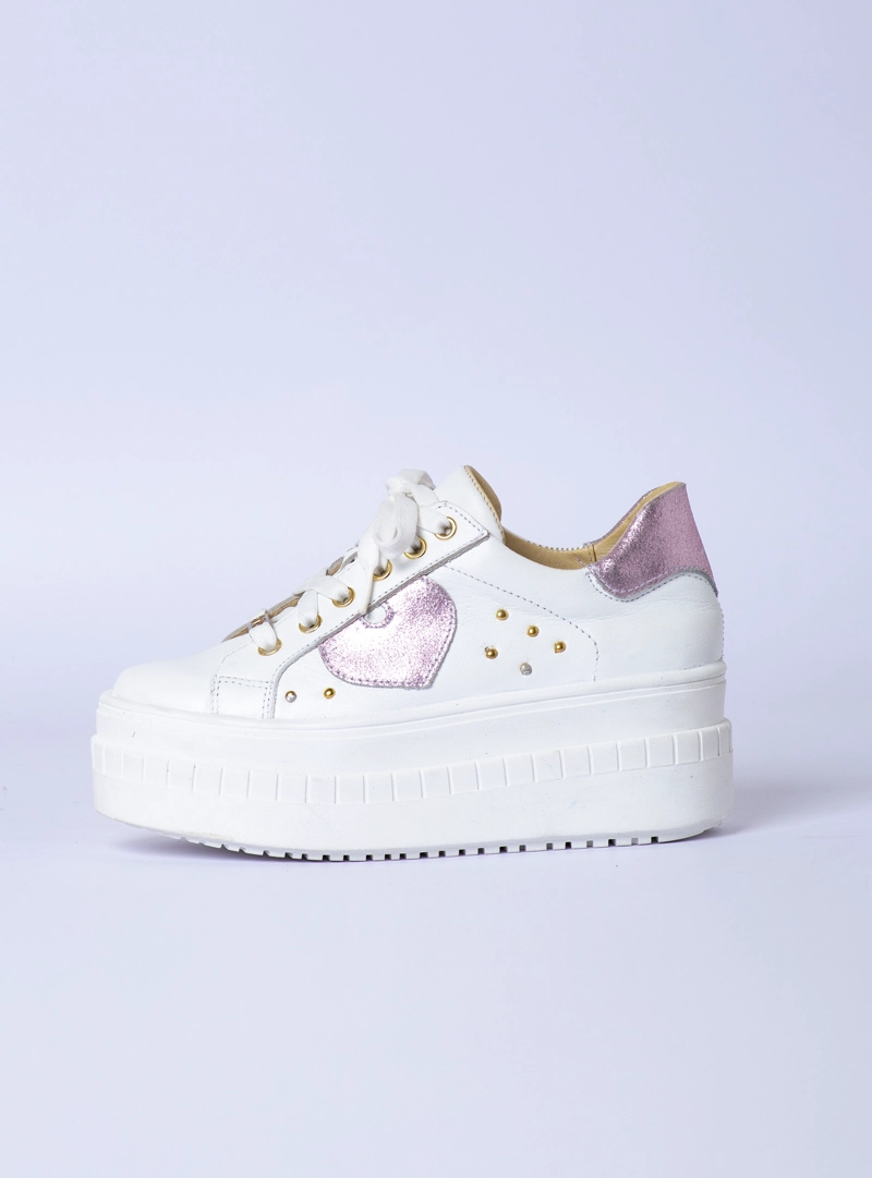 ZAPATILLA HARTY BLANCO ROSA EXOTICA - 5