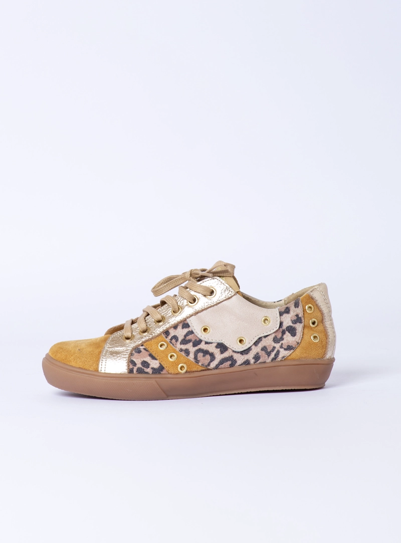 ZAPATILLA NIZA MOSTAZA ANIMAL PRINT EXOTICA - 6