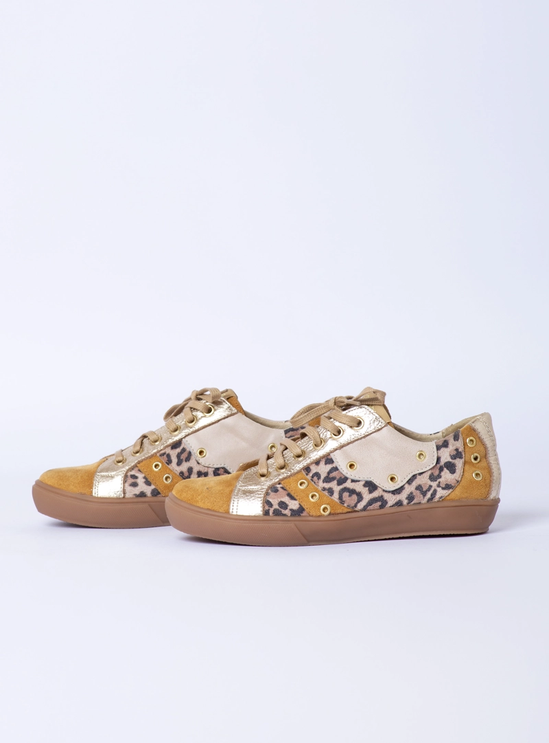 ZAPATILLA NIZA MOSTAZA ANIMAL PRINT EXOTICA - 7
