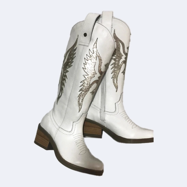 BOTA AGUILA BLANCO DORADO EXOTICA - 1