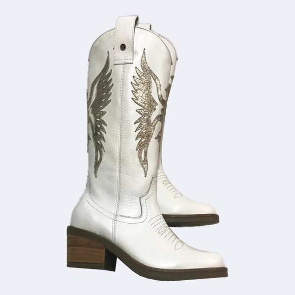 BOTA AGUILA BLANCO DORADO EXOTICA - 2