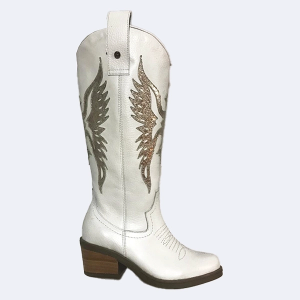 BOTA AGUILA BLANCO DORADO EXOTICA - 4