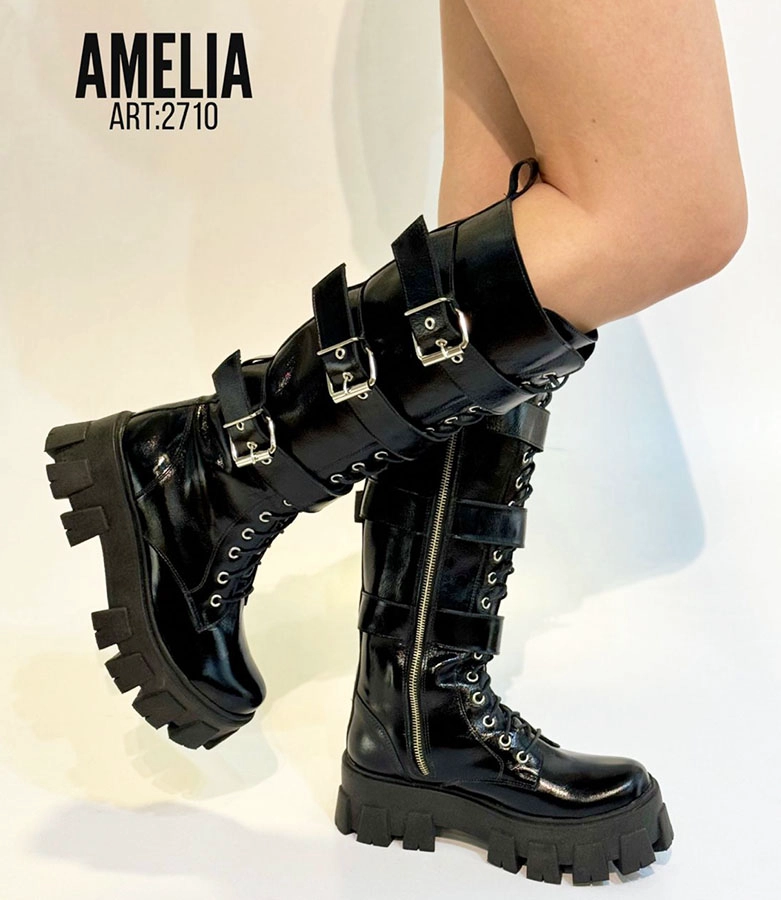 BOTA AMELIA CHAROL NEGRO EXOTICA - 1