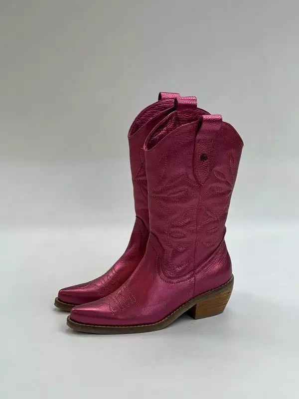 BOTA DALLAS FUCSIA METALIZADO EXOTICA - 2
