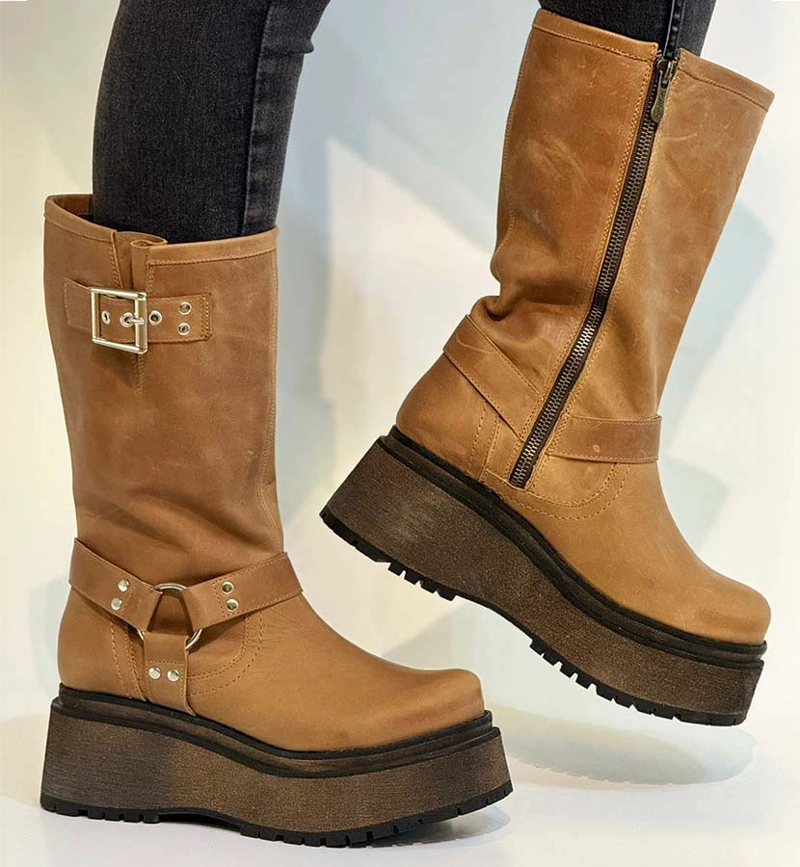 BOTA ELOISA CAMEL EXOTICA - 2