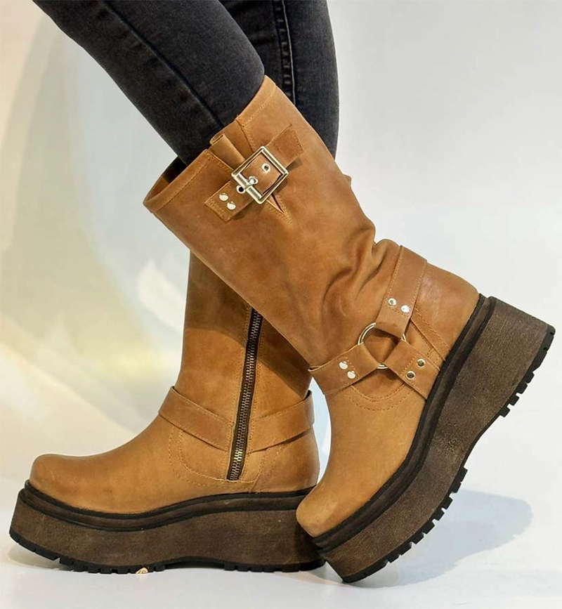 BOTA ELOISA CAMEL EXOTICA - 3