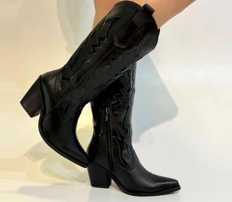 BOTA GINA NEGRO NEGRO EXOTICA - 2