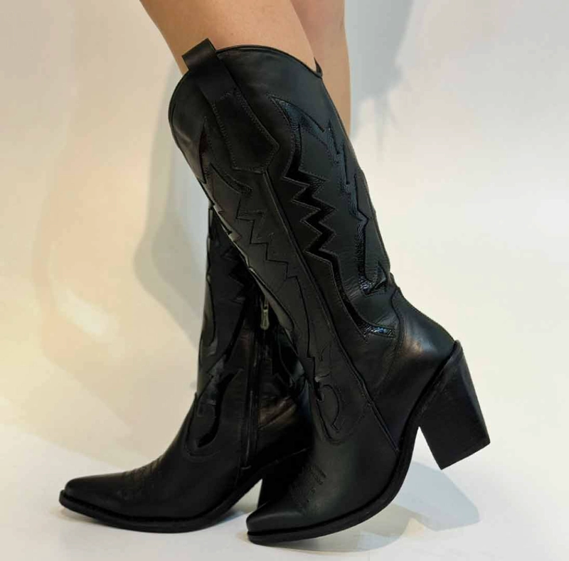 BOTA GINA NEGRO NEGRO EXOTICA - 3