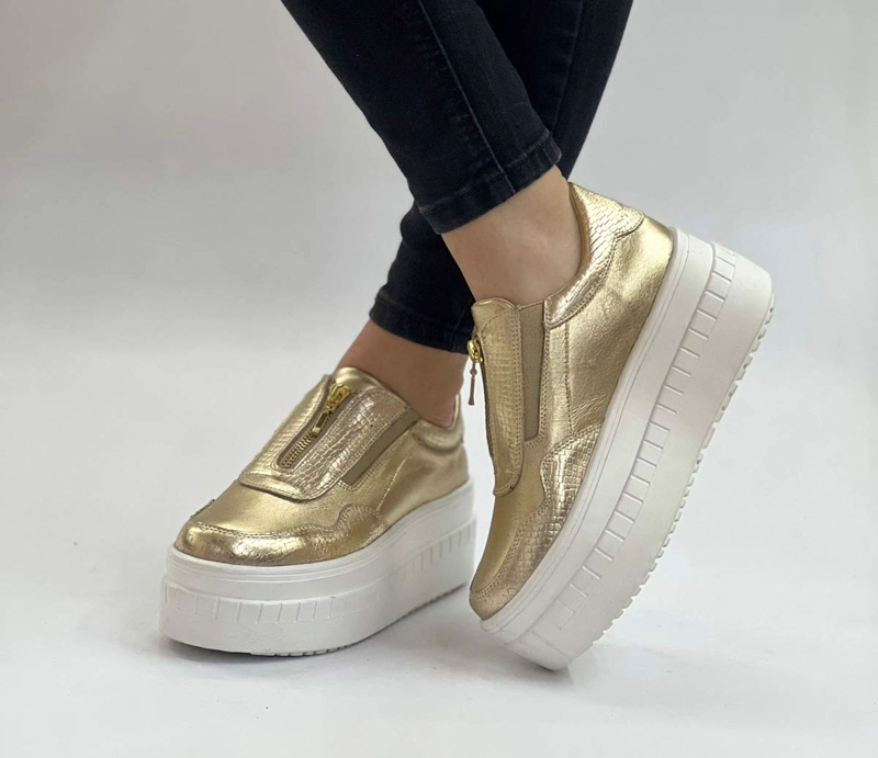 ZAPATILLA BESSY DORADO EXOTICA - 2
