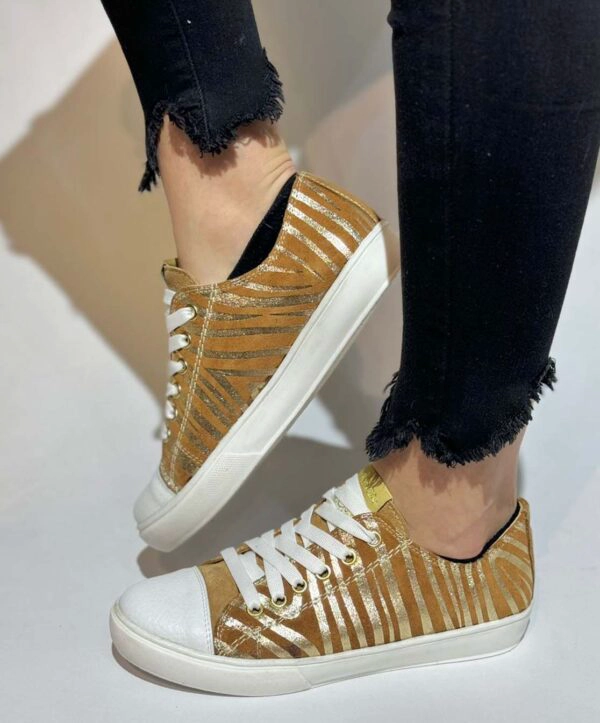 ZAPATILLA ERIN CEBRA TOSTADO EXOTICA - 1