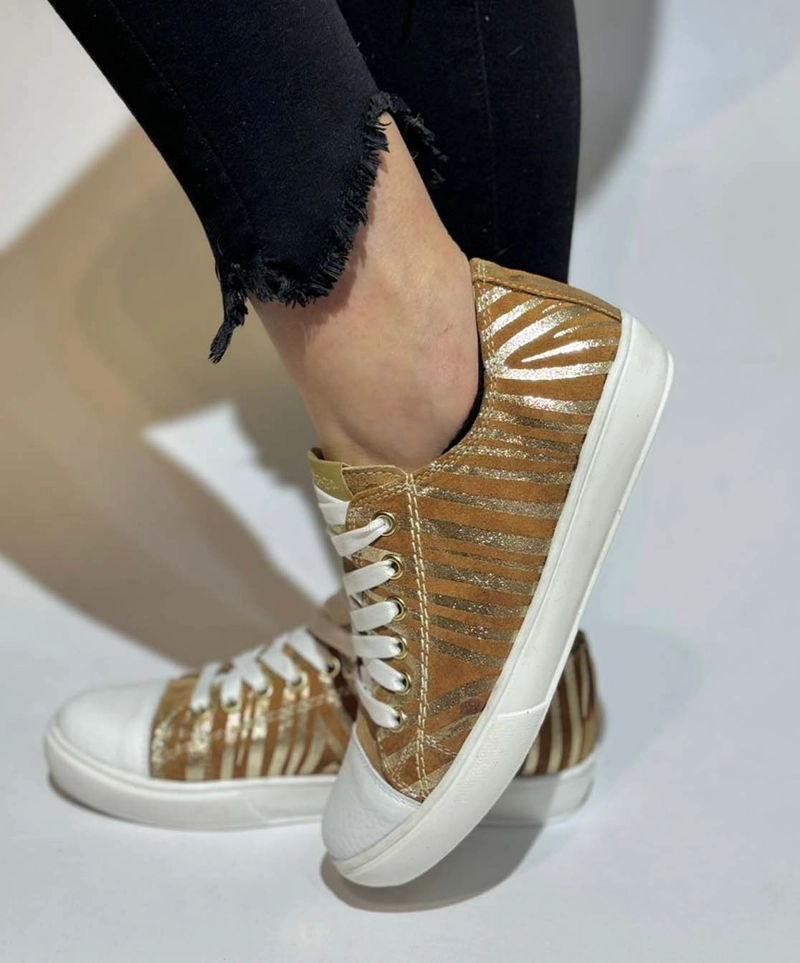 ZAPATILLA ERIN CEBRA TOSTADO EXOTICA - 2