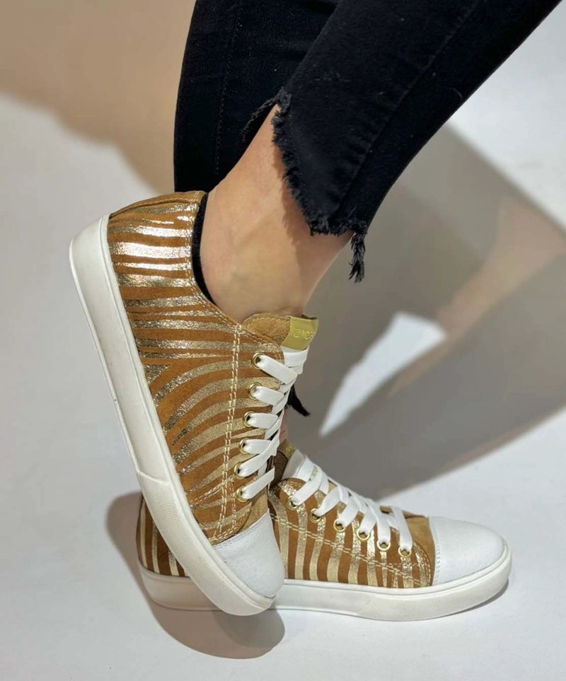 ZAPATILLA ERIN CEBRA TOSTADO EXOTICA - 3