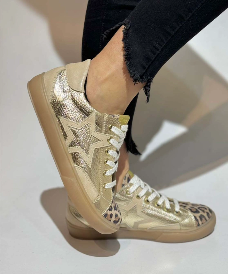 ZAPATILLA FELA DORADO PRINT EXOTICA - 3