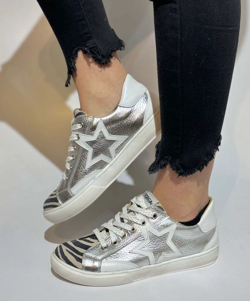 ZAPATILLA FELA BLANCO CEBRA EXOTICA - 1