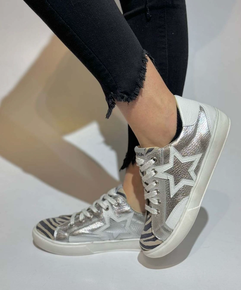 ZAPATILLA FELA BLANCO CEBRA EXOTICA - 2