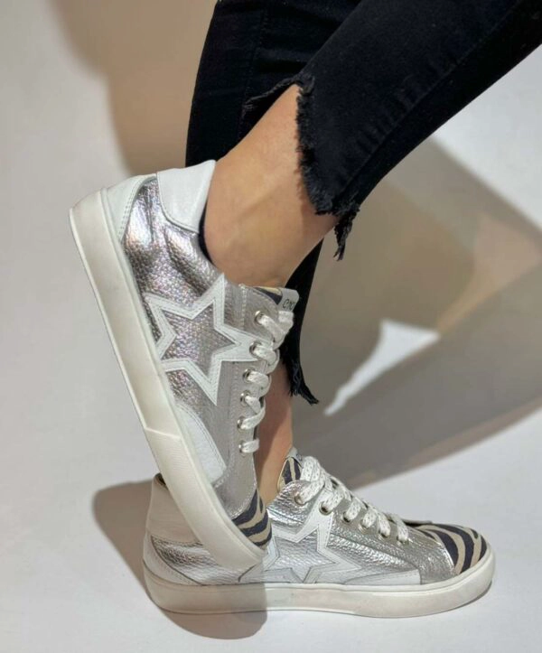ZAPATILLA FELA BLANCO CEBRA EXOTICA - 3