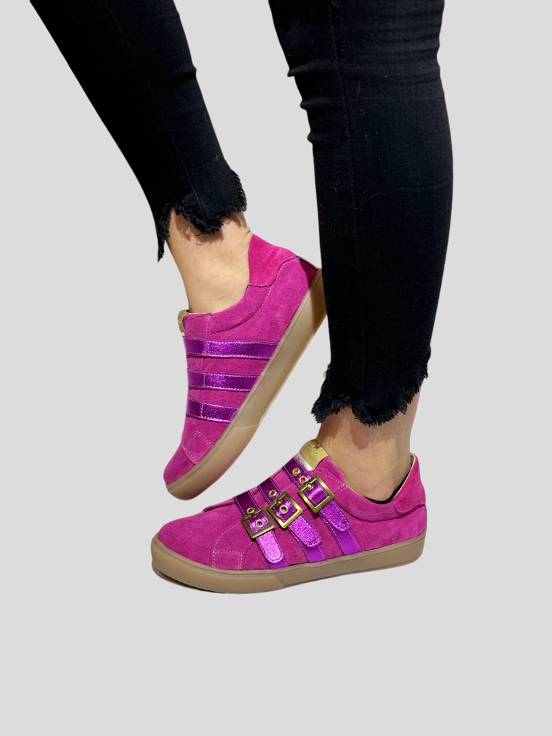 ZAPATILLA GILY FUCSIA VIOLETA EXOTICA - 1