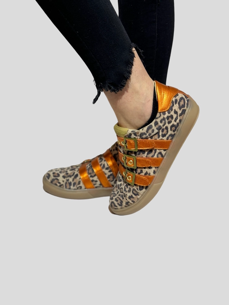 ZAPATILLA GILY ANIMAL PRINT NARANJO EXOTICA - 2