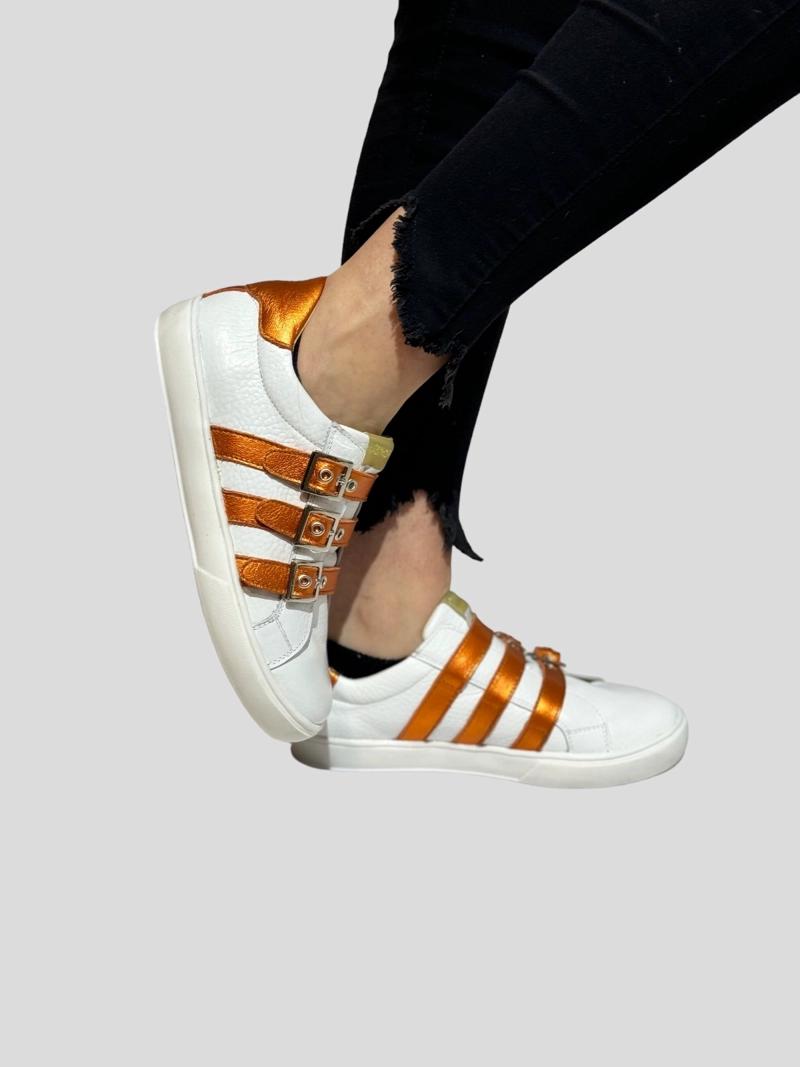 ZAPATILLA GILY BLANCO NARANJO EXOTICA - 2