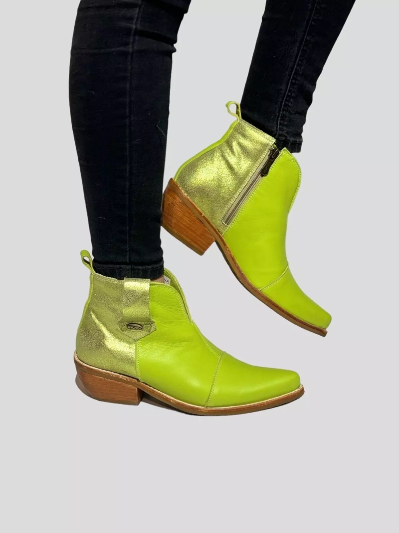 BOTIN ALISON VERDE MANZANA EXOTICA - 1