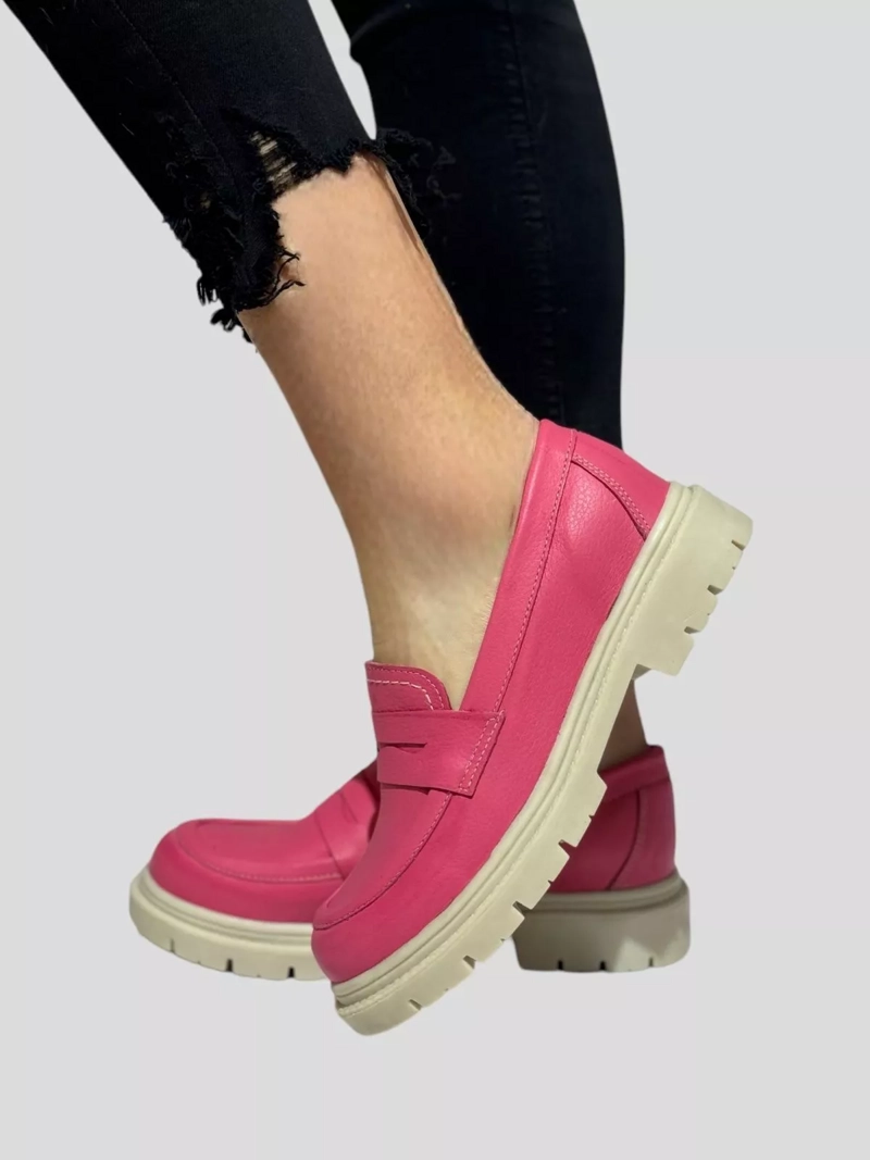 MOCASIN MILENA FUCSIA EXOTICA - 1